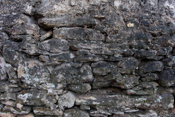 Closeup on old stone wall 