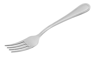 Metal fork isolated on white