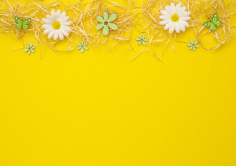 Background for Springtime and Eastertime in yellow