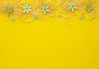Background for Springtime and Eastertime in yellow