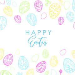 Easter. Easter eggs. Template suitable for social media posts, mobile apps, banners design. Spring holidays. Happy Easter