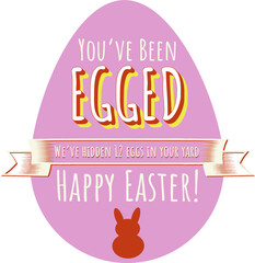 You've been Egged Happy Easter Label