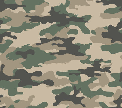 Army camouflage classic background. Repeat printing. EPS