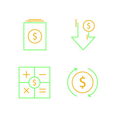 Financial Analytics set icon, isolated Financial Analytics set sign icon, vector illustration