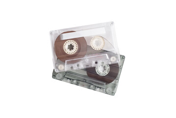 Cassette tape isolated on white background.