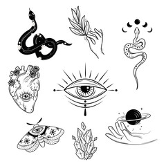 Obraz premium minimalist tattoos decoration