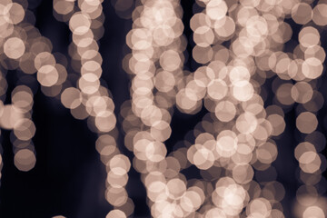 Abstract christmas lights or Vintage light sepia bokeh.