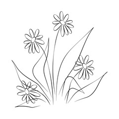 Vector Illustration of Elegant Botanical Line Art. Good for Cover, Poster, Card, and other.