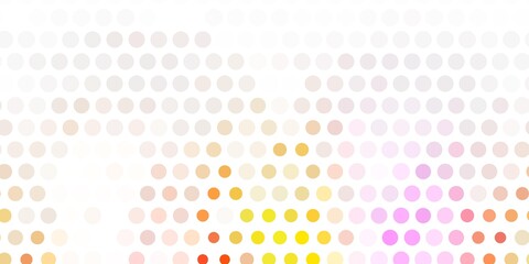 Light pink, yellow vector layout with circle shapes.