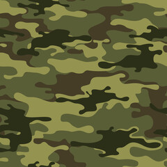 Fototapeta premium Camouflage seamless pattern. Abstract camo. Military texture. Print on fabric on textiles. Vector illustration