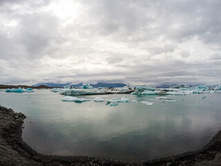 Jökulsárlón glacier lagoon in southern Iceland, Europe
