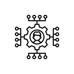 Obraz premium Management Vector Outline icon style illustration. 