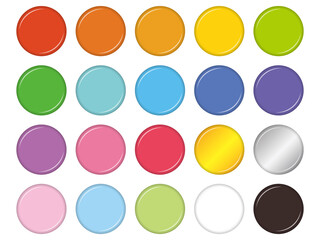 カラフルなボタン　缶バッジ