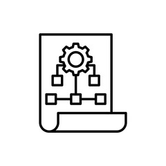 Presentation Vector Outline icon style illustration. 