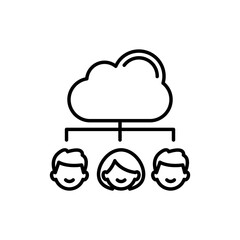 Team Vector Outline icon style illustration. 