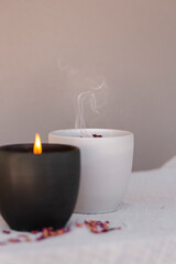 home decoration with candles calm atmosphere