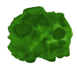 Beautiful green watercolor stain. Template for creativity.