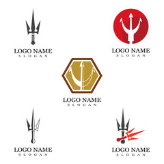 Trident Logo icon Template vector design