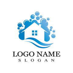 Fototapeta premium Cleaning logo and symbol ilustration vector template