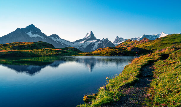 lake and mountains, Europe, alps tour, 

