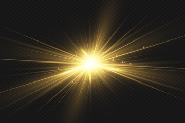 Fototapeta na wymiar White glowing light burst explosion with transparent. Vector illustration for cool effect decoration with ray sparkles. Bright star. Transparent shine gradient glitter, bright flare. Glare texture.