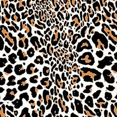 Seamless leopard pattern, African animal print