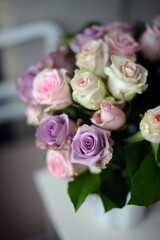 pastel pink and purple roses 