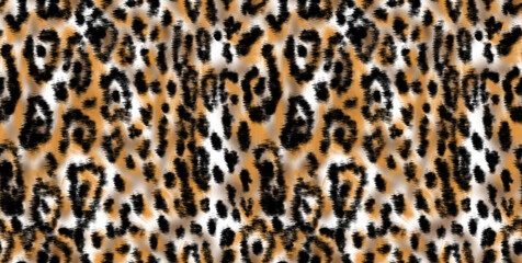 Seamless leopard pattern, African animal print