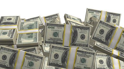 Abstract Money Stacks Background 3d render