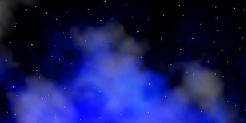 Obraz na płótnie Canvas Dark BLUE vector layout with bright stars.