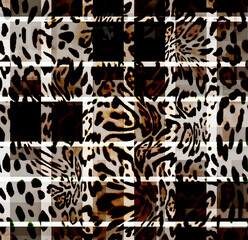 Seamless leopard pattern, African animal print