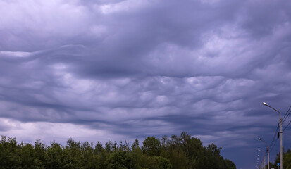 Menacing, terrible clouds rough waves-Undulatus asperatus