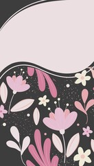 Pink floral background for stories 