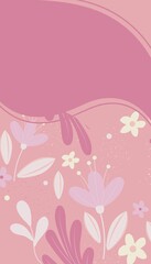 Pink floral background for stories 