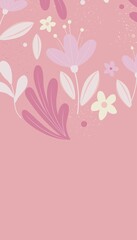 Pink floral background for stories 