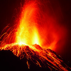 Stromboli craters in action