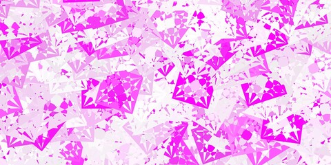 Light Pink vector pattern with polygonal shapes.