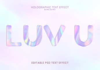 Pastel Holographic Text Effect