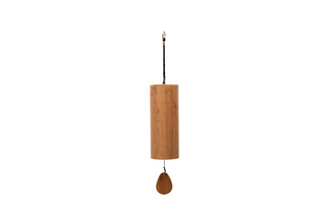Close-up of a beautiful hand made Koshi chime musical instrument made from bamboo against pure...