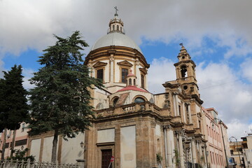 Fototapeta premium San Francesco Saverio church in Palermo, Sicily Italy
