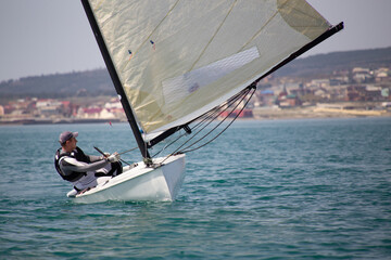 sailing  on sea