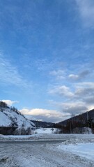 Obraz premium winter mountain landscape