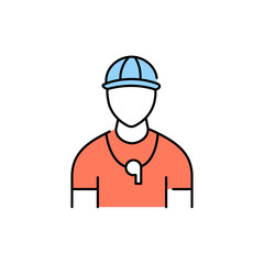 Coach olor line icon. Pictogram for web page, mobile app, promo.