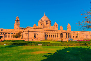 Beautiful a Structures Monuments Gardens with Flowers in Rajasthan