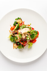 salad with octopus and lime