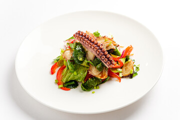 salad with octopus and lime