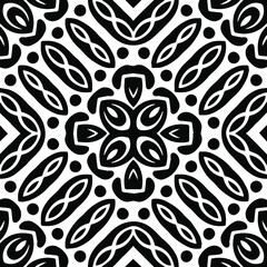 Geometric vector pattern with triangular elements. Seamless abstract ornament for wallpapers and backgrounds. Black and white patterns.