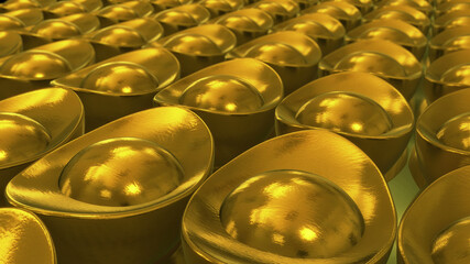 Chinese Gold Background 3d render