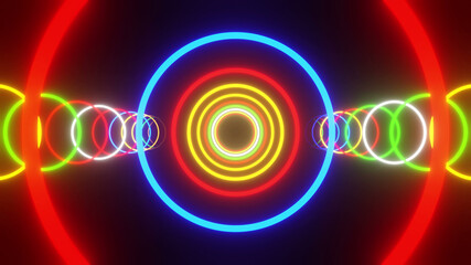 Abstract Colorful Circle Light Background