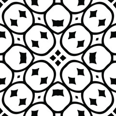 Geometric vector pattern with triangular elements. Seamless abstract ornament for wallpapers and backgrounds. Black and white patterns.
